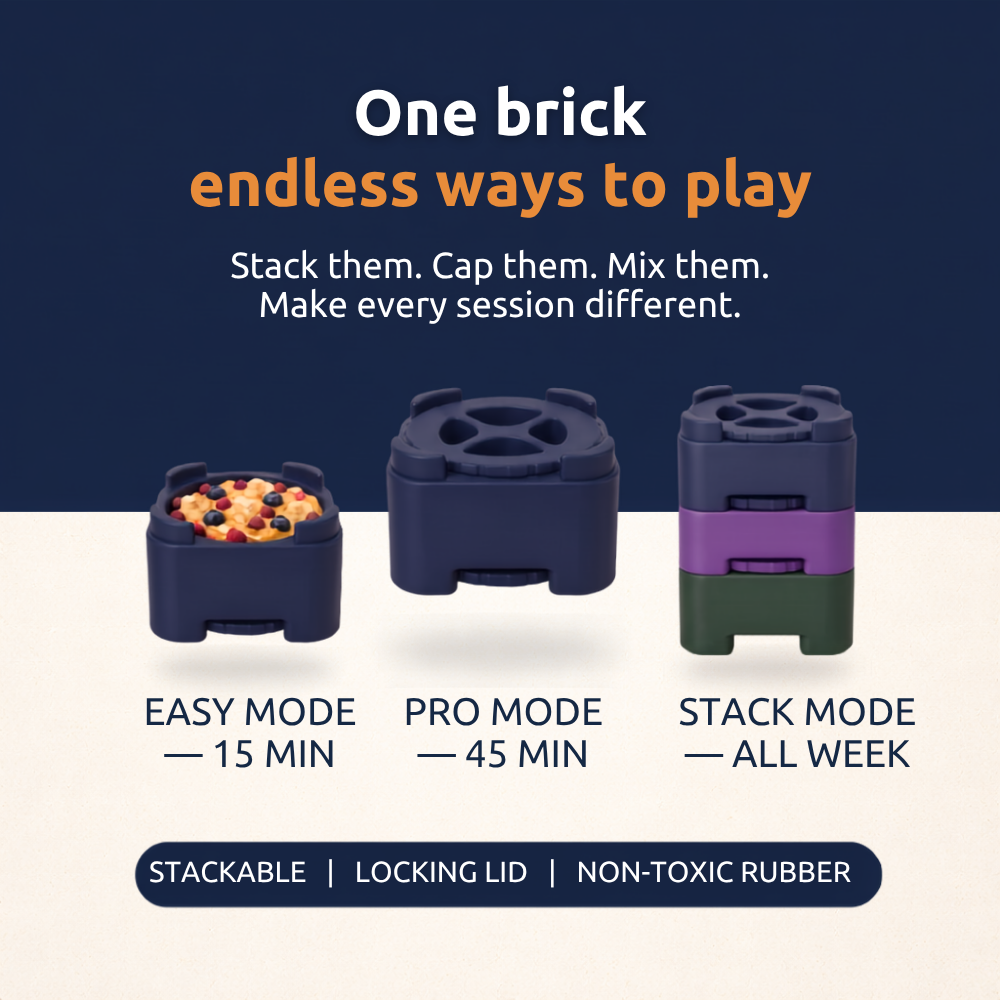 FreezBrick Tough - Jouet empilable à friandises glacées pour chiens