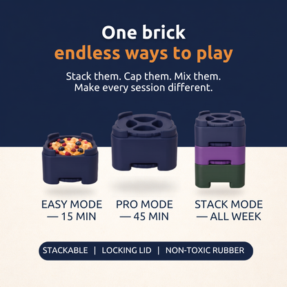 FreezBrick Tough - Jouet empilable à friandises glacées pour chiens