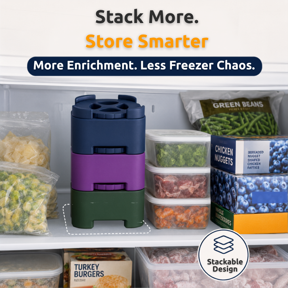 FreezBrick Tough - Jouet empilable à friandises glacées pour chiens
