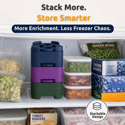 FreezBrick Tough - Jouet empilable à friandises glacées pour chiens