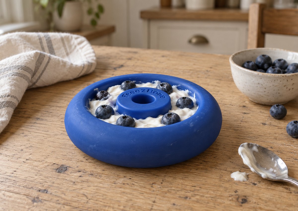 Freez Doughnut filled with yogurt + blueberries